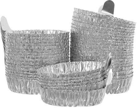 Ciieeo 100 Coupelles D’échantillon Jetables en Aluminium 42 Ml – Plateaux de Pesée Résistants Haute Température pour Laboratoire et Usage Scientifique