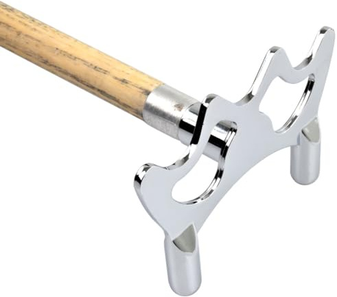 John West Billard Queuebrücke Flach Chrom | Brückenkopf für Hilfsqueue, Flache Queueauflage, Für präzise Stöße, Poolbillard und Snooker Zubehör