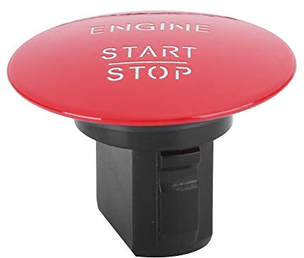 KIMISS Botón de arranque sin llave, motor sin llave, arranque y parada, interruptor rojo, interruptor de encendido del motor 2215450714 apto para W176 C117 X218