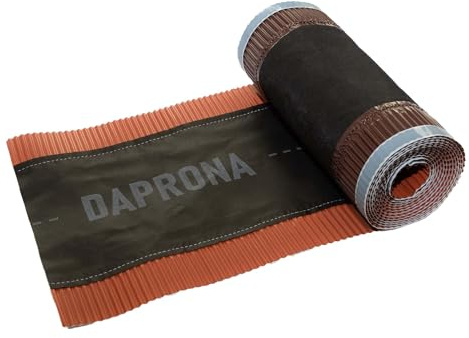 DAPRONA Bande de faîtage alu, 390mm x 5m, rouge, RAL 8004, bande butyle étanche, étanchéité de toit autocollante, couverture de faîtage, rouleau alu-butyle