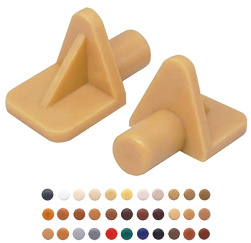 SKIR'CO (50 pezzi) Pioli di supporto per mensole, 5 mm, perni di supporto in plastica, staffe per mensole (50, marrone (S5)