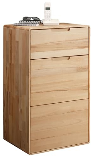 Lomadox Kommode Massivholz geölt 51 cm breit Sideboard Schrank Anrichte Wohnzimmerschrank Wohnzimmermöbel modern in Kernbuche