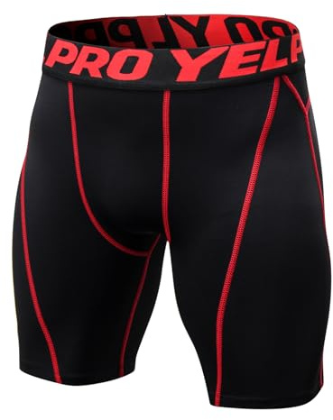 Ruowuhen Mallas Running Hombre Cortas, Pantalones Cortos de Compresión Secado Rápido Transpirable Leggins Deportivos Hombre Cortos para Correr Fitness