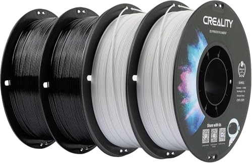 Creality Filamento PETG 1.75mm 4KG para impresión 3D, Excelente Dureza, Alta Precisión, Sin Olor y Tóxico, A Prueba de Humedad, Filamento PETG Brillante de 1kg para Impresora 3D
