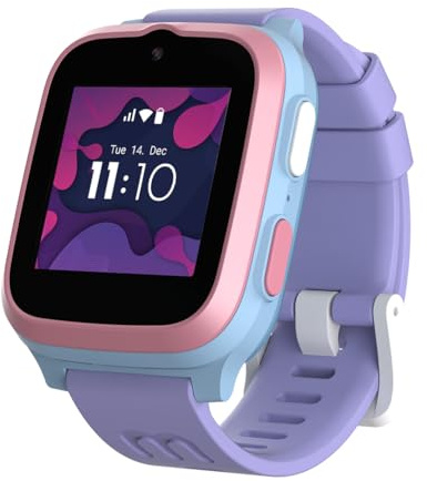 myFirst Fone S3+ Kids Smart Watch 4G GPS Watch Phone for Kids, Smartwatch with eSIM, Video Voice Call, 2MP Camera, GPS Tracking, Text, Waterproof eSIM Dual Band, Gift for Boys Girls Age 8-12