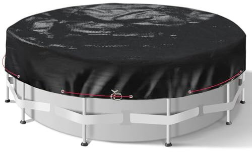 Telone per piscina rotondo Ø 320 – 366 cm, telone solare resistente ai raggi UV, in polietilene da 200 g/m², telo protettivo per estate e inverno, Ø 420 cm