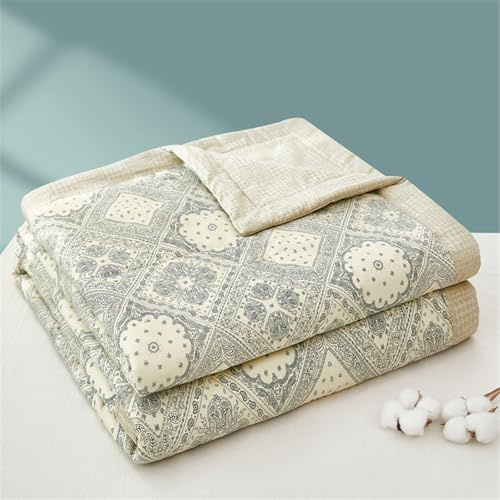 Odot Tagesdecke 150x200 180x200 200x230 Elegante Blumen Tagesdecke Bettüberwurf Einzelbett Doppelbett Weich Komfort Steppdecke Gesteppte Bettwäsche Sofaüberwurf Wohndecke (Paisley,180x200cm)