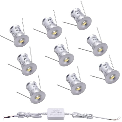 AIBOO LED Einbaustrahler 230V Ultra Flach Dimmbar Deckenspots Deckenstrahler 9er Set,Einstellbar Einbauleuchten,IP44 Deckenstrahler für Küche Badezimmer Wohnzimmer (Warmweiß)