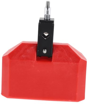 Kuhglocke 6 Zoll Schlagzeug Spezialzubehör für Trommelset Rot | Pvc, Verschleißfest und Glatt, Leicht zu Reinigen, Schönes Design, Musikzubehör für Percussion