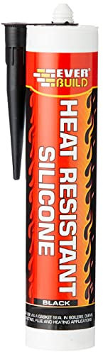 Everbuild EVBPCHEATSIL Heat Resistant Silicone Sealant, Black, 310 ml