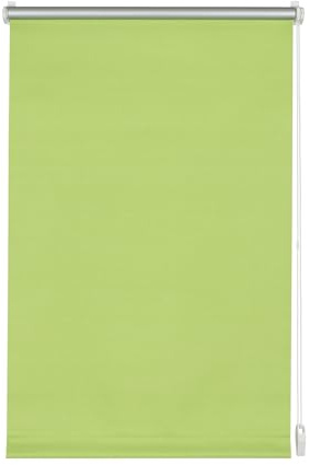 GARDINIA Estor enrollable con respaldo térmico para sujetar o pegar, Máxima reflexión de la luz, Ahorro de energía, Opaco, Todas las piezas de montaje incluidas, EASYFIX Persiana enrollable térmica, Verde manzana, 120 x 150 cm (An x Al)