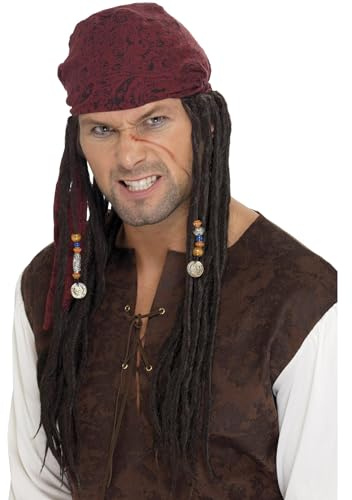 Vuxen Captain Pirate peruk