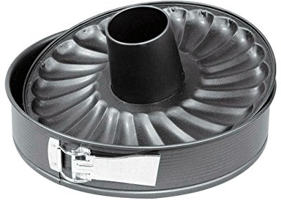 patisse 2932 Moule à Manqué/Charnière Antiadhésif Double Fond Acier Revêtu Gris Anthracite 28 cm