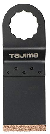 Tajima Sägezubehör Multitool Hartmetallbeschichtung Sternaufnahme für hartnäckige Materialien, Beton, Fliesen, Sägeblatt: 32,5 mm, SCA325