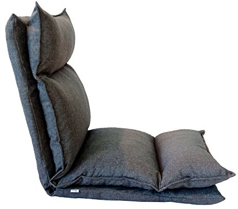 Rebecca Mobili Sitzkissen, Thaikissen fr Meditation Yoga, Meditationskissen, Hellgrau, Metall Polyester, Wohnzimmer Terrasse - Maße: 70 x 56 x 70 cm (HxLxB) - Art. RE6193