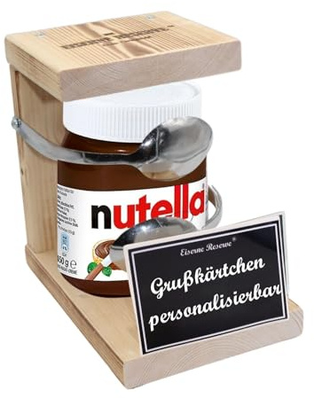 Genial Anders Eiserne Reserve Personalisierbar Löffel mit Nutella 450g Glas - lustige witzige Geschenk für Männer Frauen Hochzeit Geburtstag Weihnachten - Die Nutella - Geschenkidee
