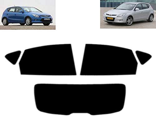 Passgenaue Tönungsfolie für-Hyundai I30 5-Türen 2007-2011 Heck/Seitenscheiben (20% Schwarz)