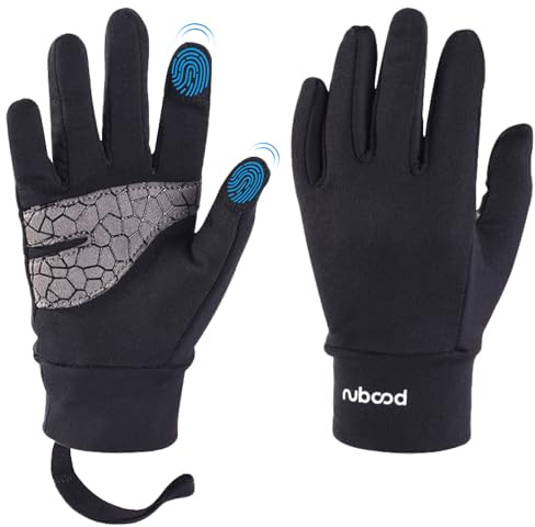 Azarxis Guanti Termici per Bambini, Guanti da Neve e Sci Invernali Antivento per Bimbo e Bimba (A - Nero (Touch Screen), 7-8 Anni)