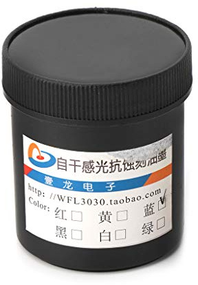 SHOTAY Photoresist Anti-Ätz-Blaue Tintenfarbe für den Ersatz von DIY-Leiterplatten-Trockenfilmen 100 g Blau