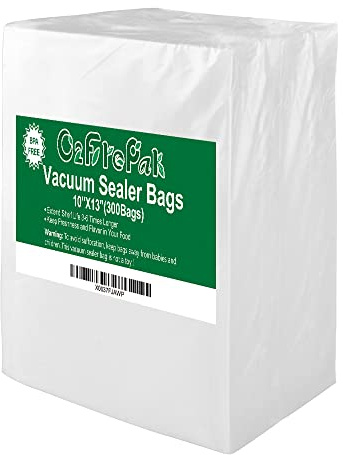 O2frepak 300Stk Vakuumierbeutel 25x33cm BPA-frei Lebensmittel Sous Vide | BPA-freie, vorgeschnittene Lebensmittelqualität, handelsübliche Qualität, robuste Vakuum-Gefrierbeutel