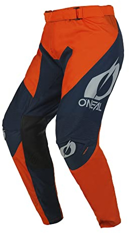 O'NEAL Pantalones Motocross Moto Enduro Tejidos Denier duraderos, protección térmica de Cuero en ambas Rodillas Interiores Pantalones Mayhem Hexx V.22 Adulto Azul Naranja Talla 32