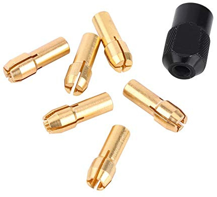 6 Teile/satz Spannzangenhülsen Drehwerkzeug Spannzange M8 * 0,75 Kappe Einschließlich 1 Mm-3,2 Mm Spannzangenhülsen mit Schwarzem Kunststoff M8 × 0,75 Abdeckung Passend für Drehwerkzeuge