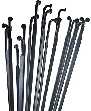 261 mm Raggi Della Bicicletta 20 Pezzi/Los J Curvatura Piatti 2 mm in Acciaio 14 G Gomito per Mountain Bike e Bici da Strada - Con Nippli