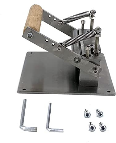 Máquina de adelgazamiento de cuero manual, 3.9 de ancho más delgado Máquina cortadora de tiras de cuero manual ajustable Divisor de cuero manual Máquina peladora de pelado con mango de madera Pelad