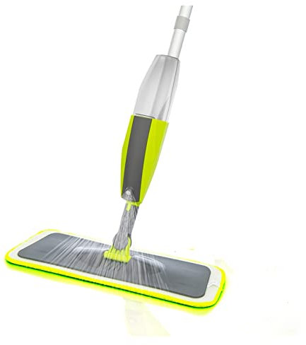 trapeador de vapor Fregona Con Pulverizador, Juego De Escobas, Fregona Mágica, Fregona Plana For Suelo De Madera, Herramientas De Limpieza For El Hogar, Almohadilla De Microfibra Reutilizable For El H