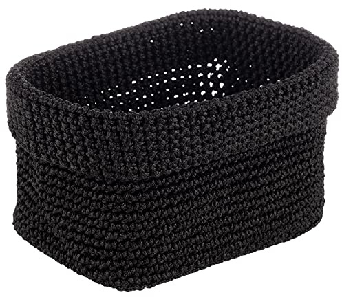APS 30395 Häkelkorb aus Kunstfaser Universal für Brote/Brötchen und kleiner Haushaltsartikel, 20 x 13,5 cm