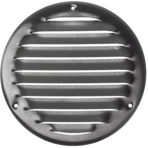 Ø 125mm Rejilla de Ventilación de Acero Inoxidable con Mosquitera - Rejillas de Ventilación Metálicas