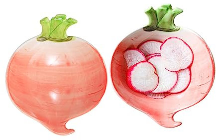 BESTonZON Platos Para Galletas Plato Bandeja Postre Plato De Cerámica Plato De Aperitivos Plato De Zanahoria Plato De Postre Ensaladera