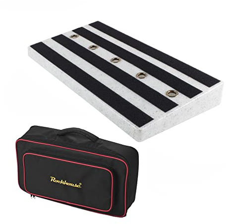 COMETX Pedalplatte mit Tasche RPB-2 Großes tragbares Gitarren-Effektpedal Board mit Bindebändern Leichtbau-Kunststoff-Reißverschluss-Tragetasche