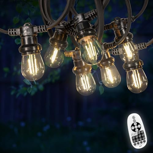 SKYLANTERN® Partylichterkette 20m Außen warmweiß – 60 dimmbare E27 Glühbirnen – wetterfest – Romantische LED Lichterkette für Garten & Terrasse