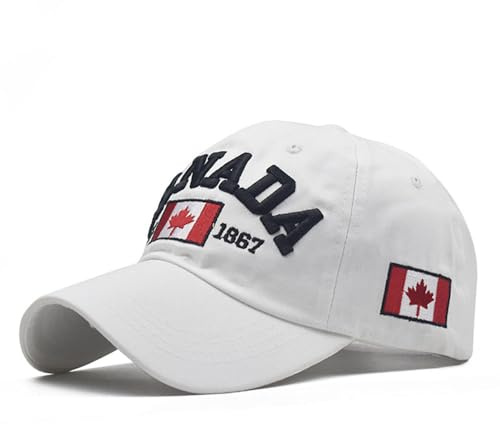 Baseballkappe für Herren, Kanada, modisch, Trend, klassische Baumwolle, Outdoor-Kappe, Unisex, Geschenke für Männer und Frauen, Weiss/opulenter Garten, L
