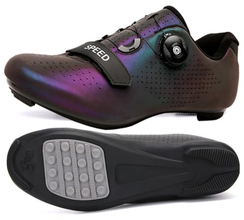 Mateju Fahrradschuhe für Herren und Damen, Schuhe mit Gummisohle rutschfeste Atmungsaktive No-Lock Fahrradschuhe Unisex Rennrad und Mountainbike Radsportschuhe Draussen