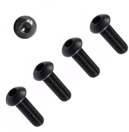 TERF® M6 X 40mm Hex Socket Cap Button Head Machine Screws Black High Tensile Grade 10.9 Machine Screw M6 (6mm) X 40mm Allen Key Hexagonal Socket Bolts - Pack of 20
