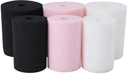 Sessleger 6 Stück Series Einsätze für Becher aus Schaumstoff für Tassen, für Becher aus PVC von 3/4 von 10 bis 40 Unzen (Schwarz/Weiß/Rosa)