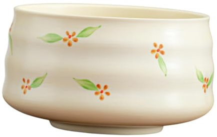 Sharplace Bol à matcha en porcelaine Tasse à thé japonaise fabriquée à la main 580 ml Bol à thé en porcelaine Bol à mélange de matcha pour les amateurs de thé, Beige