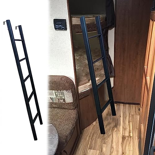 Hochbett Leiter Ersatzleiter Etagenbett für Wohnheime, Loft, Schwarz, bodenstehend, universelle austauschbare Bettseitenleiter, verstellbare Aufstiegsleiter für Dachboden, Treppen, Wohnmobil