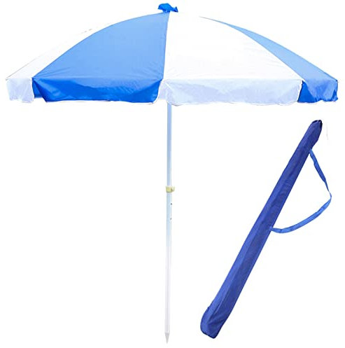 SBCGFY Portable Beach Umbrella with Adjustable Pole, Outdoor Sunshade Umbrella Patio Umbrella for Beach Pool Fishing,(Onecolor 2.4m/7.9ft)