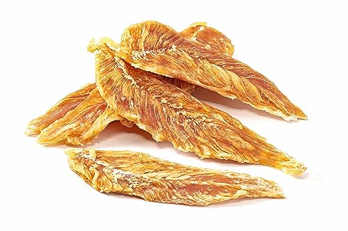 123... Hund dabei! - 900g feinstes Hähnchenfilet - Kauspaß für Hund und Katze - schonend luftgetrocknet - Vorteilspreis - Naturprodukt - Hähnchenfleisch - Hähnchenbrustfilet (900g, Hähnchenfilet)