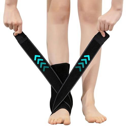 Faxianther Sprunggelenkbandage Schnellschnür Knöchelbandage mit Seitenstabilisator verstellbare Knöchelstütze Flexible Atmungsaktiv Klettverschluss Sprunggelenk Schiene Knöchel Stabilisator (L)