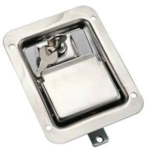 Serratura piatta in acciaio inossidabile con attacco a tre punti, serratura for porta dell'armadio, serratura for porta di ingegneria for auto, 1 pezzo