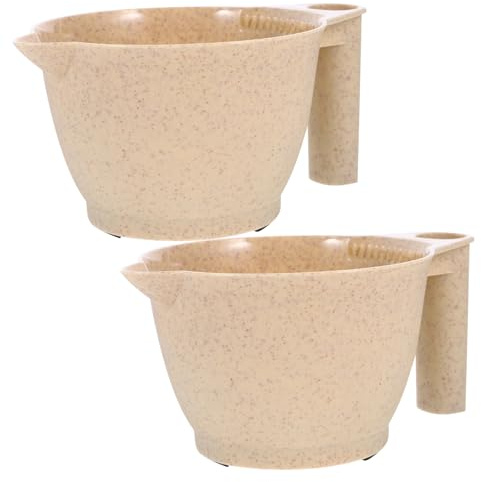 Hemobllo 2pièces Bol Teinturerie Cheveux Pp Robuste Bol Mélanger Couleur Portable Avec Poignée Ergonomique Accessoires Coloration Réutilisables Pour Salon Coiffure Et Usage Maison