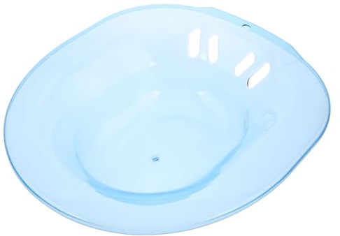 BIUDECO Sitzbad Wanne für Frauen Postpartale Pflege und Schwangerschaft Ergonomisch Tiefere Schüssel Leicht zu Reinigen und Verstauen Vielseitig für Behandlung und Dampfbad Blau