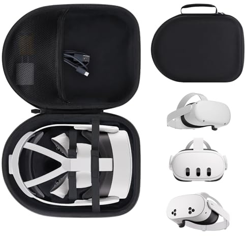Peyyargo Funda para Meta Quest 3S / 3/2 Sumérgete en la Realidad Mixta (Negro)