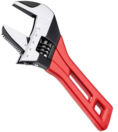 Chiave inglese regolabile con grande apertura, strumento mobile universale con manico corto, pinza per tubi multifunzione per tubo dell'acqua e riscaldamento | strumento di riparazione dei metalli