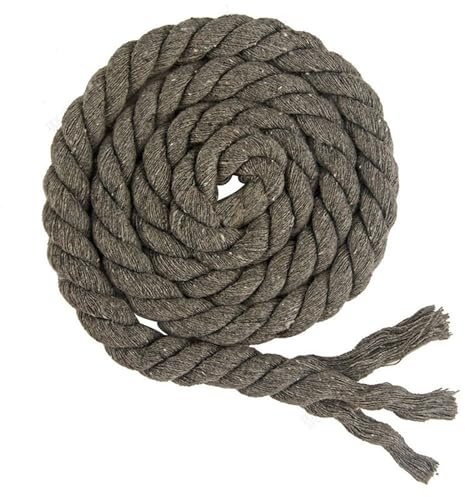 RUHTEUO 5 Meter 15 mm gedrehtes Baumwollseil, bunt, for Handtasche, Heimdekoration, DIY, Textilzubehör, Rot, Gelb, Khaki, Rosa, Grün(15mm Deep Gray 5M)