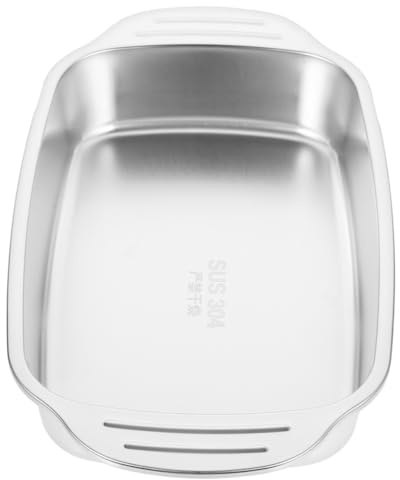 TOYANDONA Plat à Rôtir Rectangulaire Grosse Taille en Acier Inoxydable 304, Plateau de Service pour Cuisson Induction et Gaz, Usage Domestique et Professionnel,